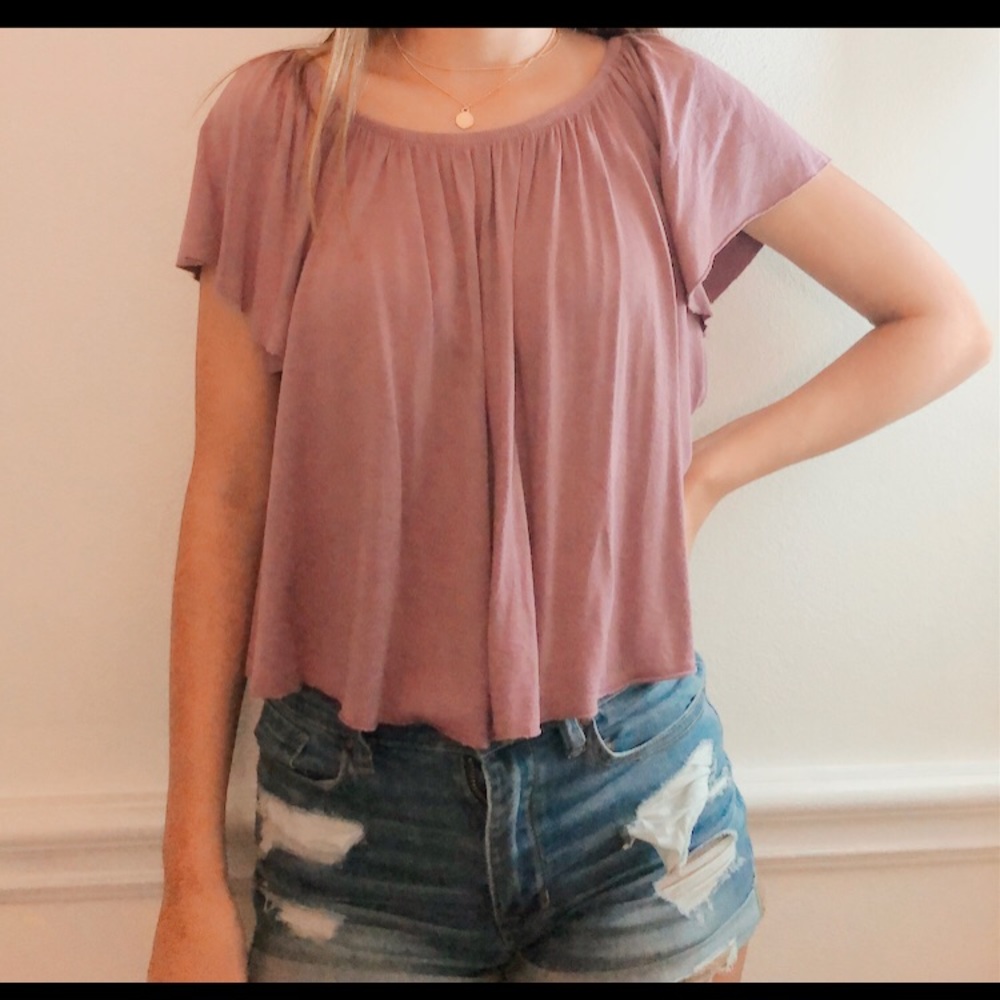 purple shirt